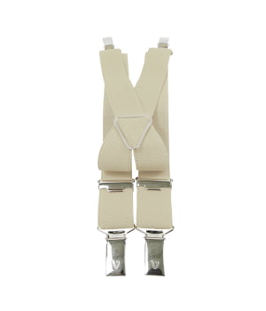 Παιδικές Τιράντες με 4 Κλιπς 25mm Βανίλια Εκρού