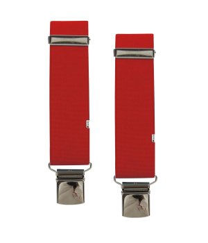 Ανδρικές Tιράντες Mονόχρωμες 36mm 4 Κλιπς Κόκκινο
