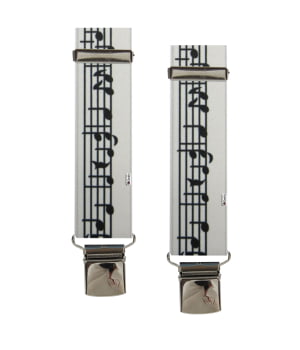 Ανδρικές Τιράντες Εμπριμέ 36mm 4 Κλιπς Musical Notes