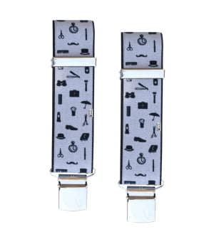 Ανδρικές Τιράντες Εμπριμέ 36mm 4 Κλιπς Gentleman