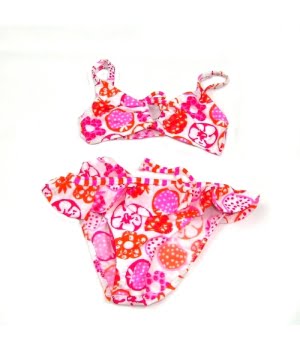 Μαγιό Μπικίνι Φούξια Φράουλες