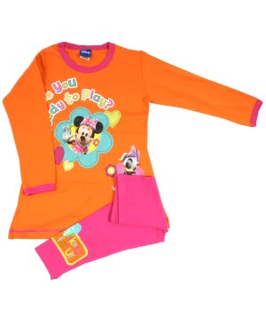 Πυτζαμάκι Homewear Minnie Πορτοκαλί