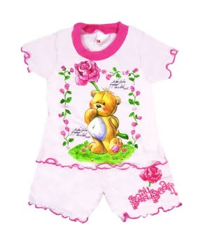 Πυτζαμάκι Ροζ Αρκουδάκι