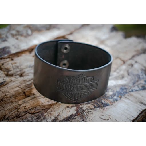 Δερμάτινο Βραχιόλι Mahogany Harley 4cm - Image 3