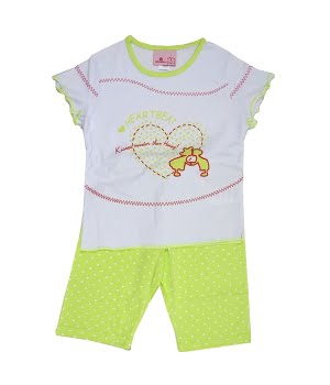 Πυτζαμάκι Πράσινες Καρδούλες