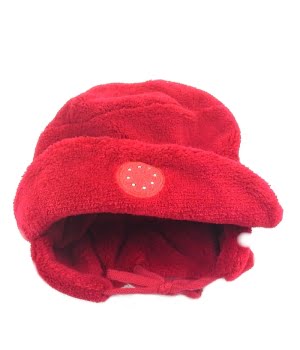 Καπέλο Microfleece Κόκκινο με Στρας