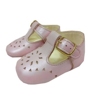 Παπουτσάκια Αγκαλιάς Δερμάτινα Ροζ