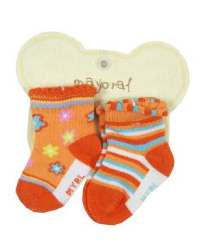 Σετ 2 Καλτσάκια Πορτοκαλί