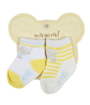 Σετ 2 Καλτσάκια Κίτρινα