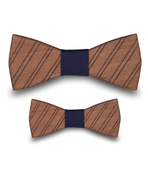 Σετ Ξύλινα Παπιγιόν Ανδρικό & Παιδικό Stripes