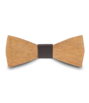 Ξύλινο Παπιγιόν Παιδικό Ermis με Δέρμα PU Μαύρο