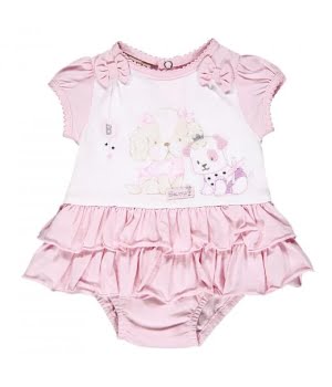 Φορεματάκι Βαμβακερό Μακώ Ροζ