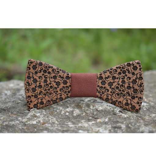 Ανδρικό Ξύλινο Παπιγιόν Flowers all Around - Image 2