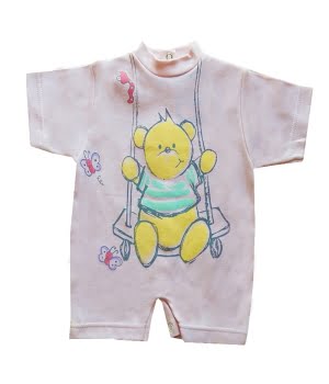 Φορμάκι Κόμπι Βαμβακερό Ροζ Αρκουδάκι σε Κούνια