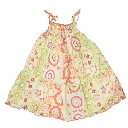Φορεματάκι Πολύχρωμο Βρεφικό Πορτοκαλί