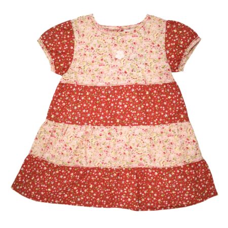 Φορεματάκι Βρεφικό Κοντομάνικο Κόκκινο