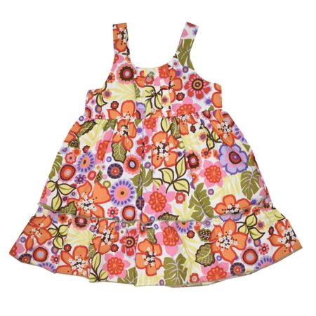 Φορεματάκι Πολύχρωμο Βρεφικό Πορτοκαλί