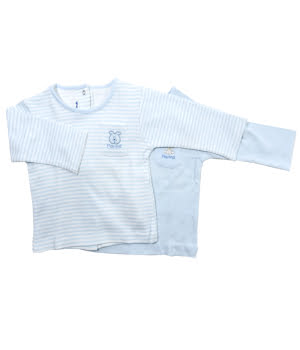 Σετ 2 Μπλουζάκια Βαμβακερά Σιέλ