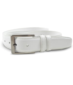 Δερμάτινη Ζώνη Γαμπριάτικη Λευκό