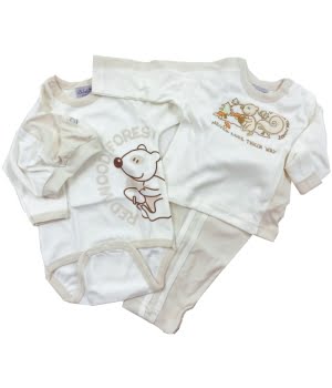 Σετ Βαμβακερό 4 τεμάχια Λευκό