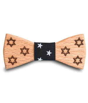 Ξύλινο Παπιγιόν Παιδικό Alonso Αστέρια Μαύρο