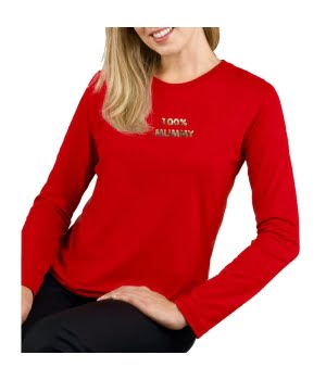 Μπλούζα Εγκυμοσύνης Κόκκινη 100% Mummy