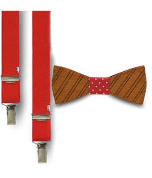 Παπιγιόν Παιδικό & Τιράντες Thiseus Κόκκινο