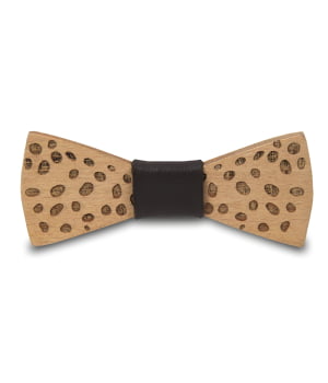 Ξύλινο Παπιγιόν Παιδικό Giraffe Print Μαύρο