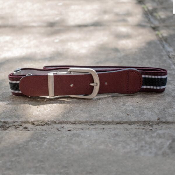 Παιδική Ζώνη Ελαστική Μπορντώ Μαύρο - Image 2