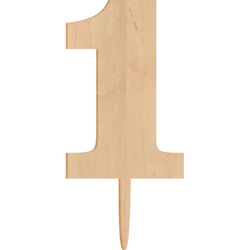 Ξύλινο Τόπερ για Τούρτα Γενεθλίων Αριθμός 1 - Image 2