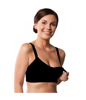 Σουτιέν Θηλασμού χωρίς Ραφές με Ενίσχυση Μαύρο