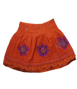 Φούστα Κοτλέ Πορτοκαλί