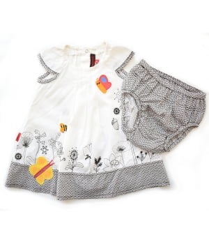 Φορεματάκι & Βρακάκι Εκρού