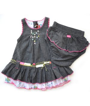 Φορεματάκι & Βρακάκι Τζην Μαύρο