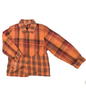 Πουκάμισο Παιδικό Καρώ Πορτοκαλί