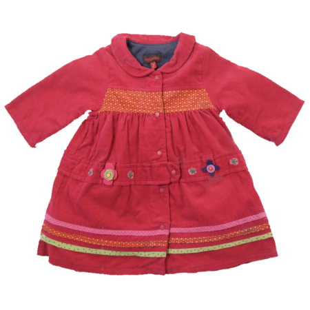Βρεφικό Φορεματάκι Κοτλέ Κόκκινο
