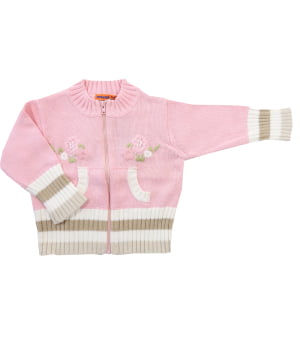 Πλεκτή Ζακέτα Ροζ
