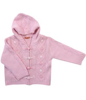 Πλεκτή Ζακέτα Ροζ
