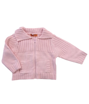 Πλεκτό Ζακετάκι Ροζ