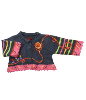 Ζακετάκι Κοντό Βαμβακερό Καφέ