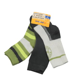 Σετ 3 Καλτσάκια Παιδικά Πράσινο/Μπλε