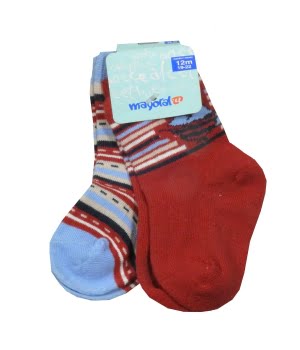 Καλτσάκι Βρεφικό Μπλε/Κόκκινο