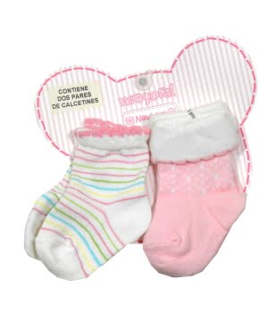 Σετ 2 Καλτσάκια Ροζ
