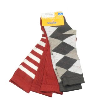 Σετ 4 Καλτσάκια Παιδικά Κόκκινο/Καφέ/Μπεζ