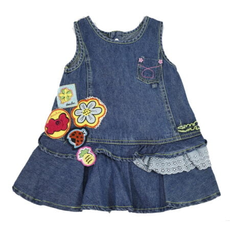 Φορεματάκι Αμάνικο Τζην  Μπλε