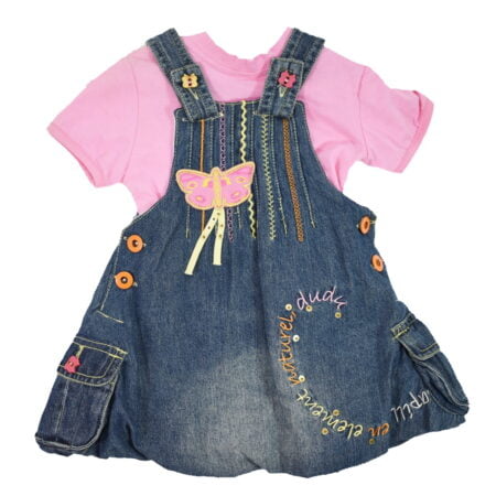 Σετ Φορεματάκι Τζην & Μπλουζάκι Μπλε