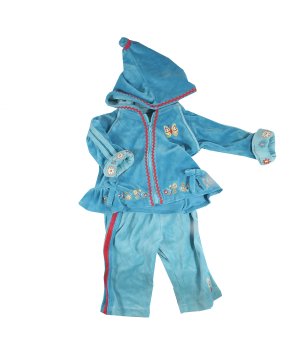 Βρεφικό Σετ Βελουτέ Τυρκουάζ