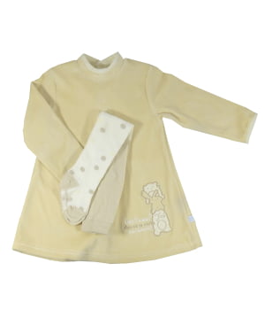 Σετ Φορεματάκι & Καλσόν Μπεζ