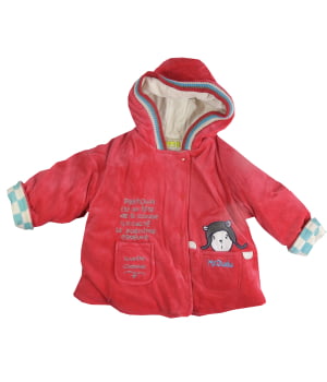 Μπουφάν Βελουτέ Βρεφικό Κόκκινο