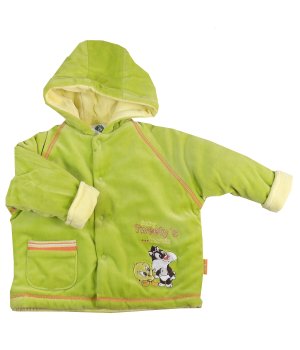 Βρεφικό Μπουφάν Βελουτέ Tweety Πράσινο